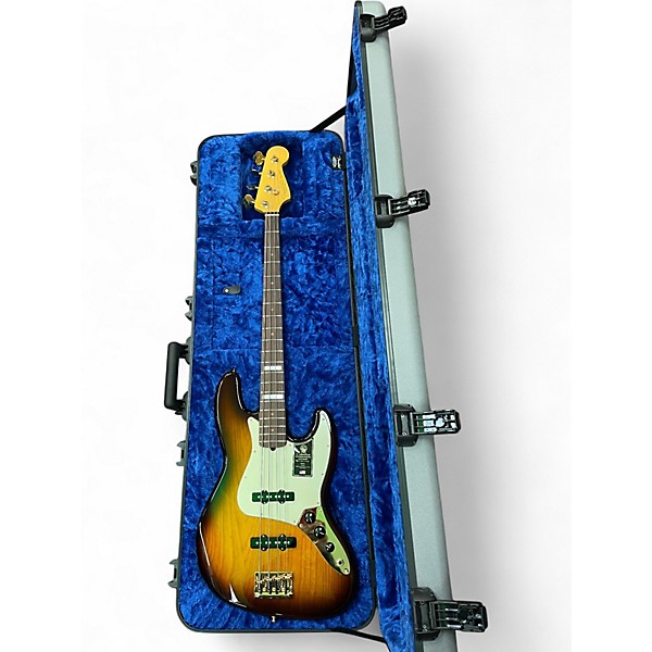 Used 2020 Fender 75th Anniversary Commemorative American Jazz Bass Bourbon Burst Electric Bass Guitar