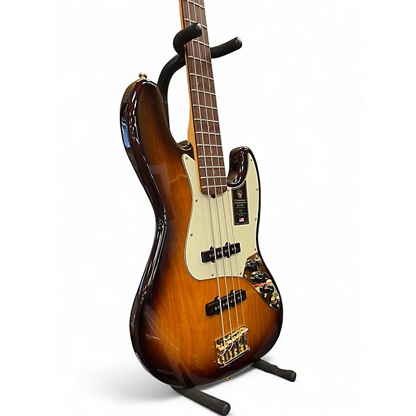 Used 2020 Fender 75th Anniversary Commemorative American Jazz Bass Bourbon Burst Electric Bass Guitar