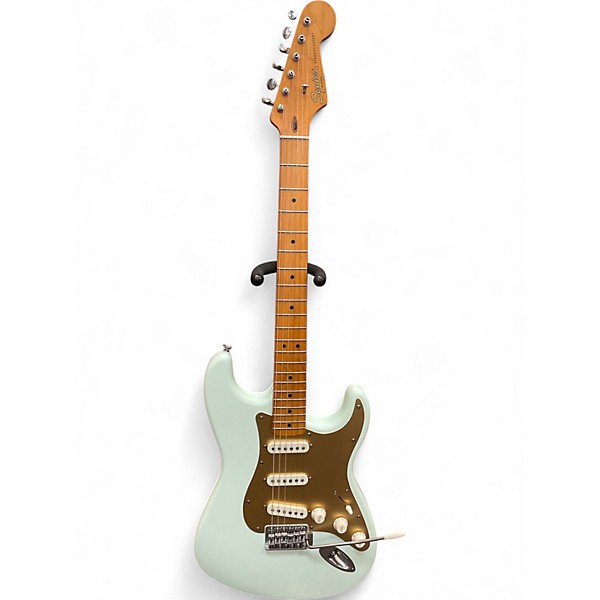 Used Squier 40th Anniversary Stratocaster Satin Sonic Blue Solid Body Electric Guitar