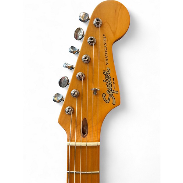 Used Squier 40th Anniversary Stratocaster Satin Sonic Blue Solid Body Electric Guitar