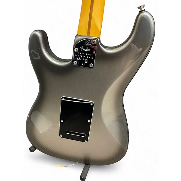 Used 2022 Fender AMERICAN PROFESSIONAL II MERCURY BURST Solid Body Electric Guitar