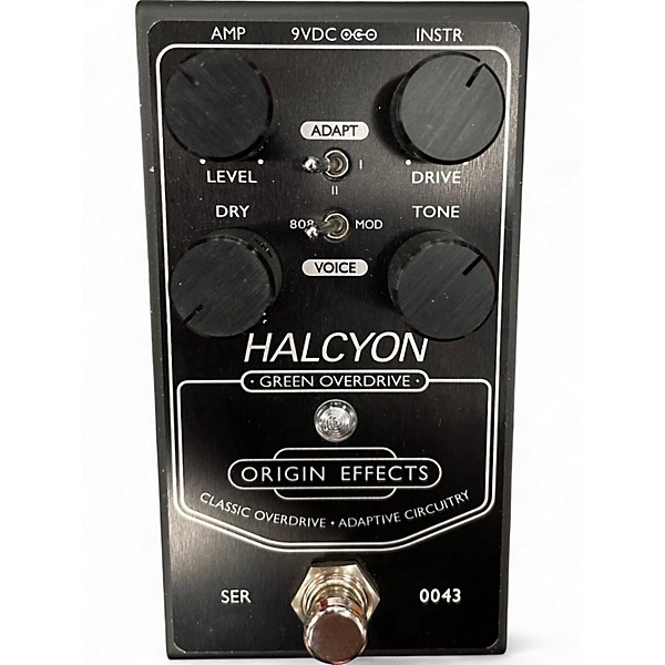 Used Origin Effects Halcyon Green Overdrive Black Edition Effect Pedal