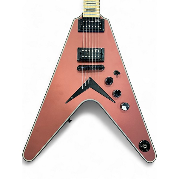 Used 2022 Dean USA Custom V Satin Red Solid Body Electric Guitar