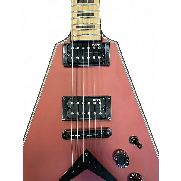 Used 2022 Dean USA Custom V Satin Red Solid Body Electric Guitar