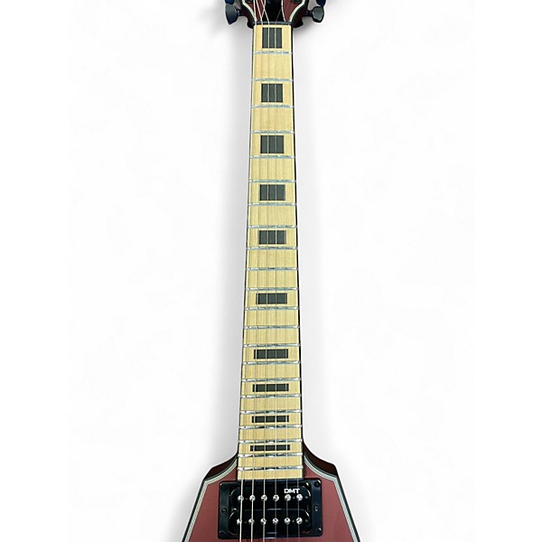 Used 2022 Dean USA Custom V Satin Red Solid Body Electric Guitar