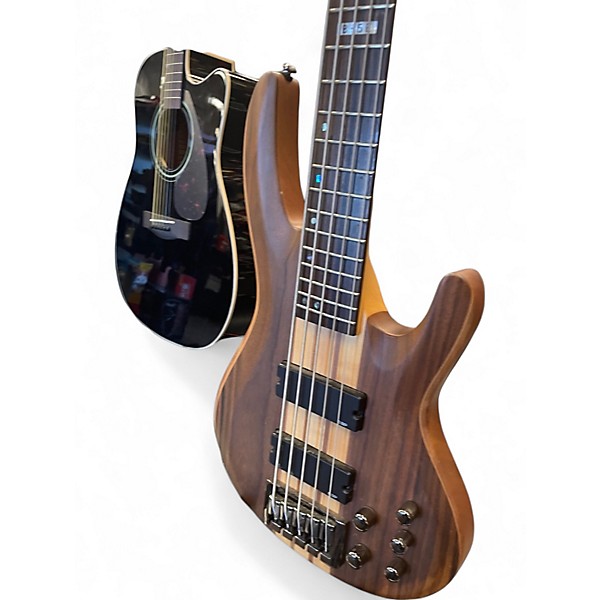 Used ESP LTD B5E 5 String Natural Electric Bass Guitar