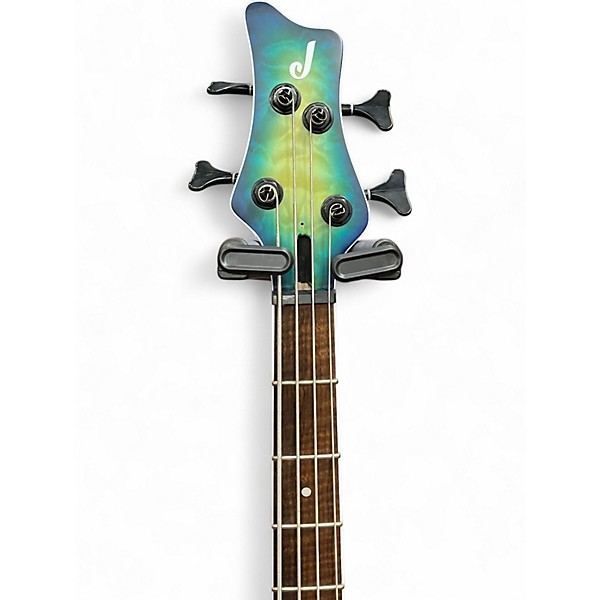 Used Jackson X Series Spectra SBXQ IV Amber Blue Burst Electric Bass Guitar