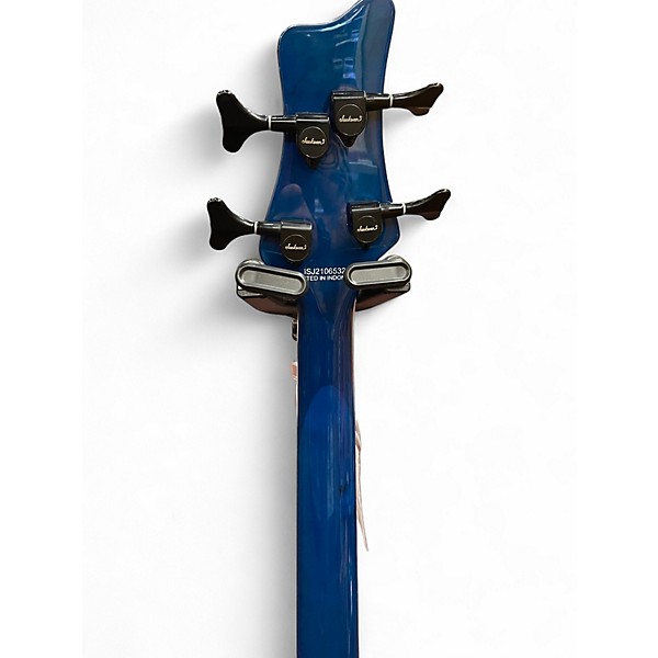 Used Jackson X Series Spectra SBXQ IV Amber Blue Burst Electric Bass Guitar