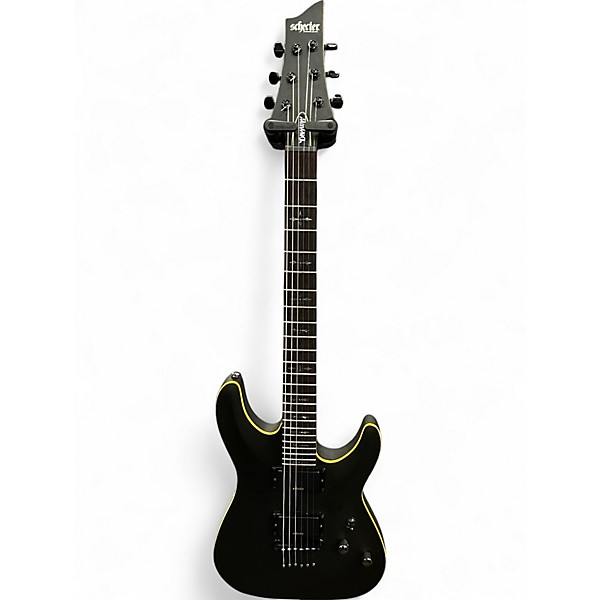 Used Schecter Guitar Research Demon 6 Matte Black Solid Body Electric Guitar