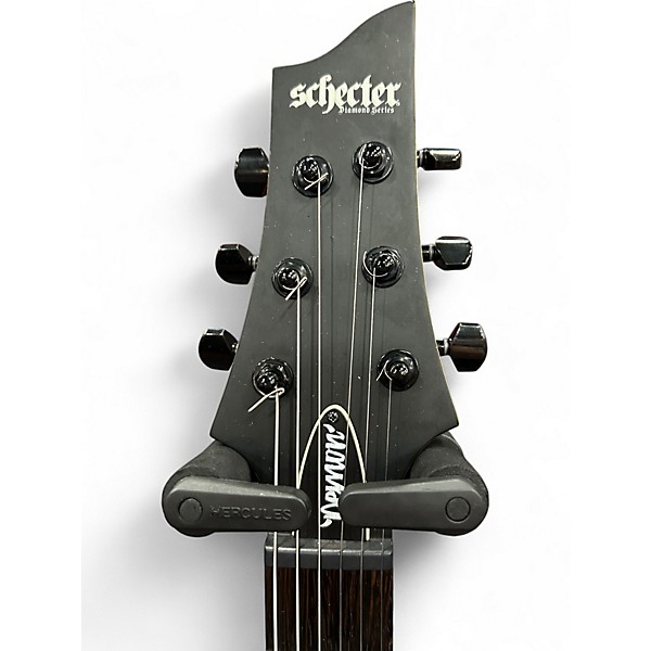Used Schecter Guitar Research Demon 6 Matte Black Solid Body Electric Guitar