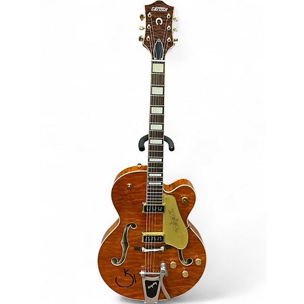 Used 2023 Gretsch Guitars G6120TGQM-56 Orange Stain Hollow Body Electric Guitar