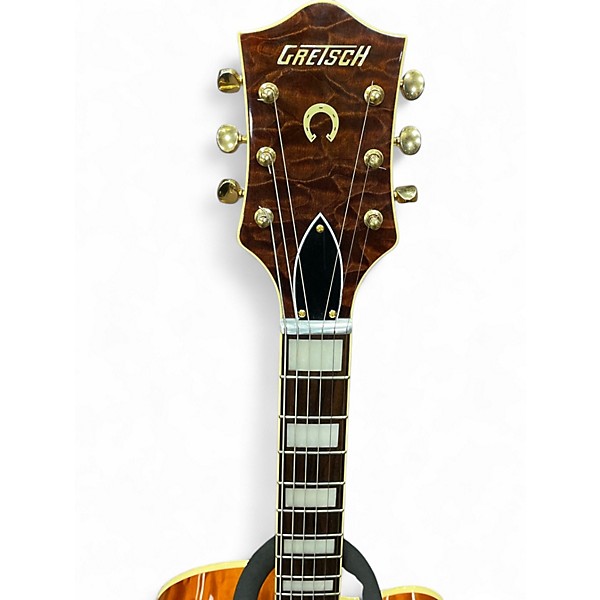 Used 2023 Gretsch Guitars G6120TGQM-56 Orange Stain Hollow Body Electric Guitar