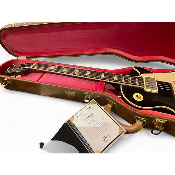 Used 2022 Gibson 1959 Reissue Murphy Aged Les Paul Ebony Solid Body Electric Guitar