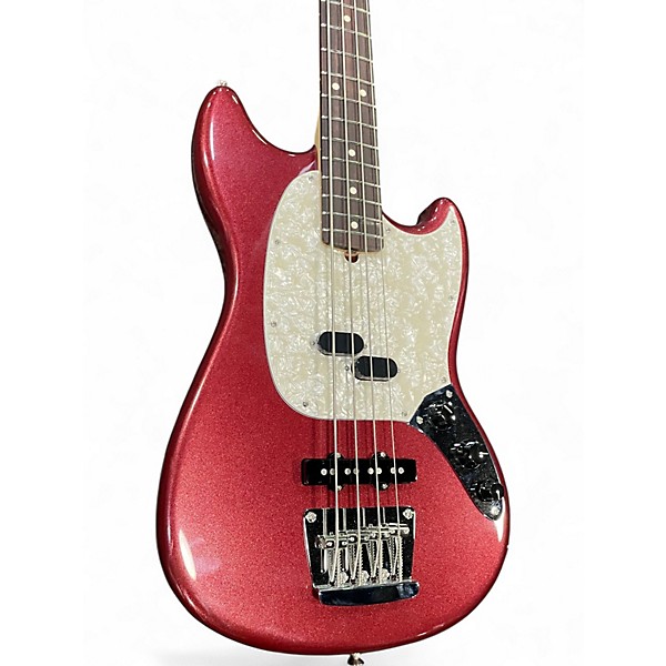 Used 2024 Fender American Performer Mustang Bass Aubergine Electric Bass Guitar