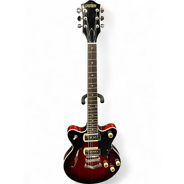 Used Gretsch Guitars g2655-p90 Red to Black Fade Hollow Body Electric Guitar