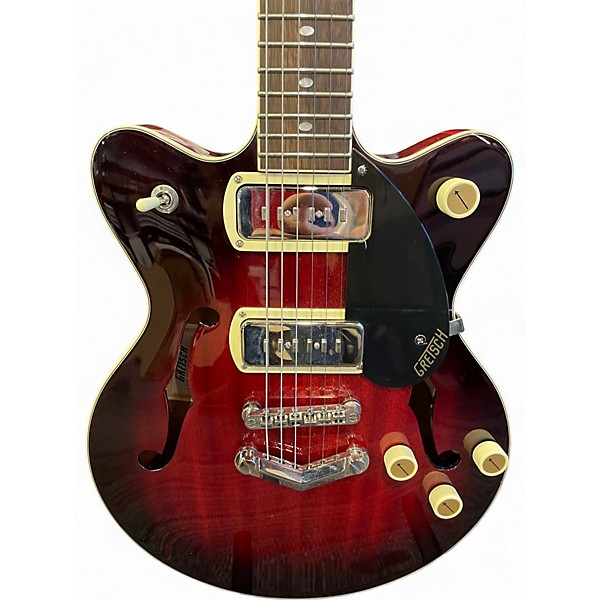 Used Gretsch Guitars g2655-p90 Red to Black Fade Hollow Body Electric Guitar