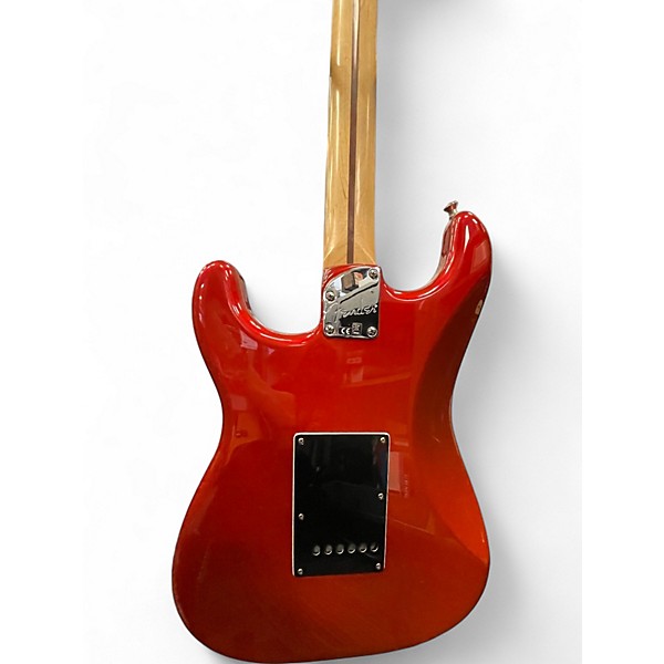 Used Fender Deluxe Stratocaster Candy Apple Red Solid Body Electric Guitar
