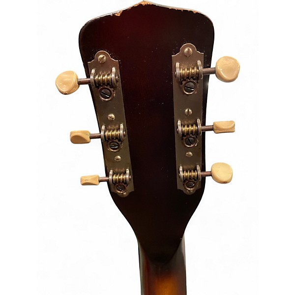 Vintage 1950s Harmony H1214 2 Color Sunburst Hollow Body Electric Guitar