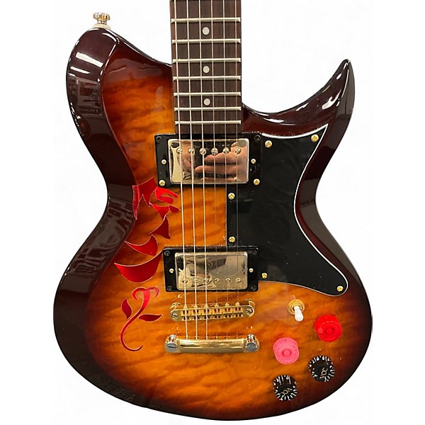 Used Washburn WI46DL 2 Color Sunburst Solid Body Electric Guitar