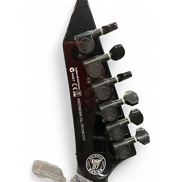 Used ESP Eclipse Custom Black Solid Body Electric Guitar