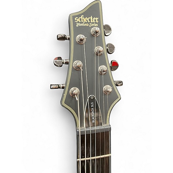 Used Schecter Guitar Research BLACKJACK SLS7 HELLS GATE Satin Black Solid Body Electric Guitar