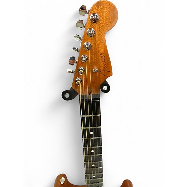 Used Fender American Acoustasonic Stratocaster Trans Blue Acoustic Electric Guitar