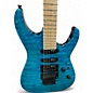 Used ESP LTD MH203 See-Thru Blue Solid Body Electric Guitar