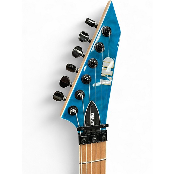 Used ESP LTD MH203 See-Thru Blue Solid Body Electric Guitar