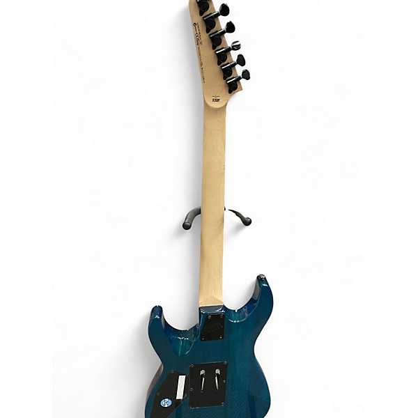 Used ESP LTD MH203 See-Thru Blue Solid Body Electric Guitar