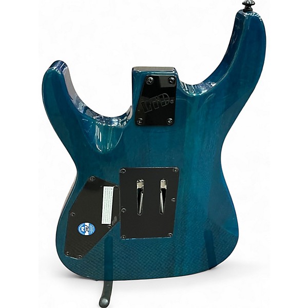Used ESP LTD MH203 See-Thru Blue Solid Body Electric Guitar