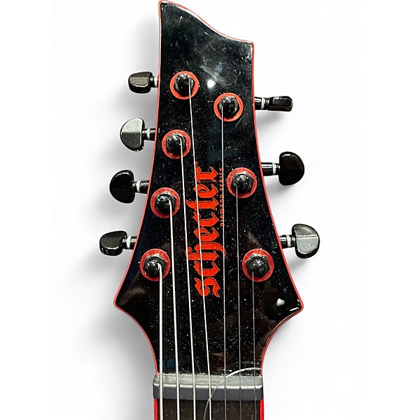 Used Schecter Guitar Research Sunset 7 Red Solid Body Electric Guitar