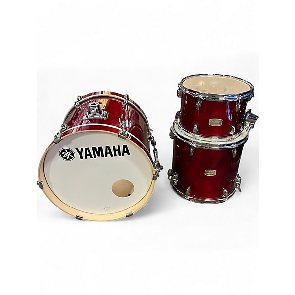 Used Yamaha 3 Piece Stage Custom Cranberry Red Drum Kit