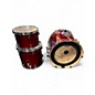Used Yamaha 3 Piece Stage Custom Cranberry Red Drum Kit