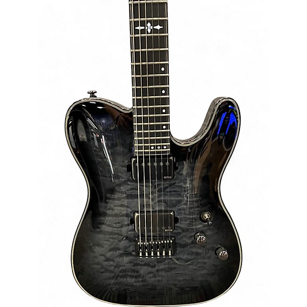 Used Schecter Guitar Research Hellraiser HYBRID PT Trans Black Solid Body Electric Guitar