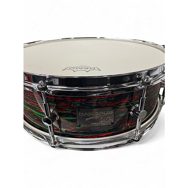 Used Canopus 14X5 NV60M25 Psychedelic Red Drum