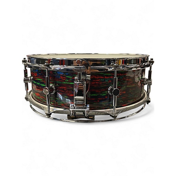 Used Canopus 14X5 NV60M25 Psychedelic Red Drum