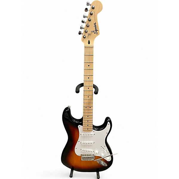 Used Squier Standard Stratocaster 3 Color Sunburst Solid Body Electric Guitar