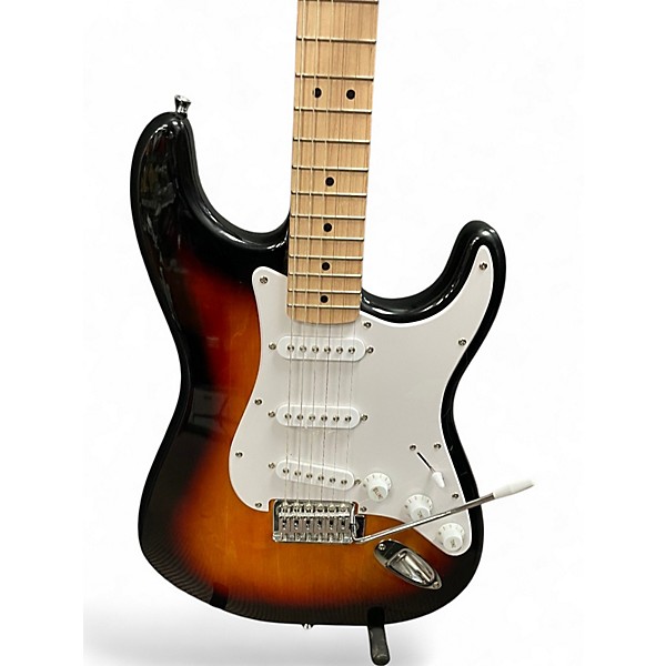 Used Squier Standard Stratocaster 3 Color Sunburst Solid Body Electric Guitar