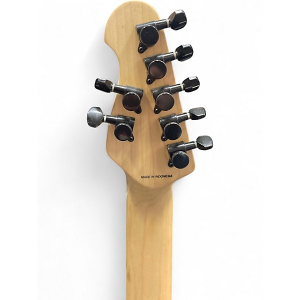 Used Sterling by Music Man John Petrucci JP157 7 String Black Solid Body Electric Guitar