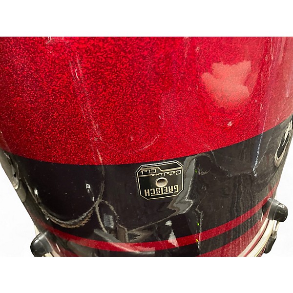 Used Gretsch Drums 4 Piece Catalina Mod RED SPARKLE Drum Kit