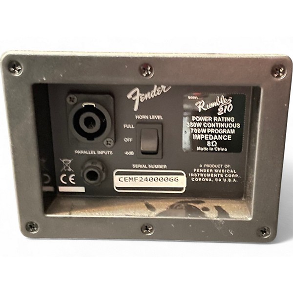 Used Fender Rumble Extension Cabinet Bass Cabinet