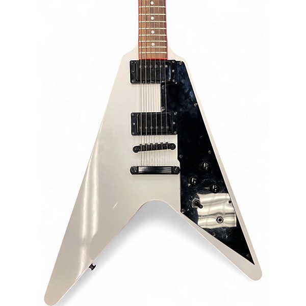 Used Hard Luck Kings OUTLAW BONNIE V Alpine White Solid Body Electric Guitar