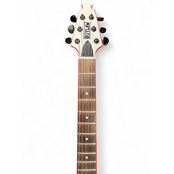 Used Hard Luck Kings OUTLAW BONNIE V Alpine White Solid Body Electric Guitar