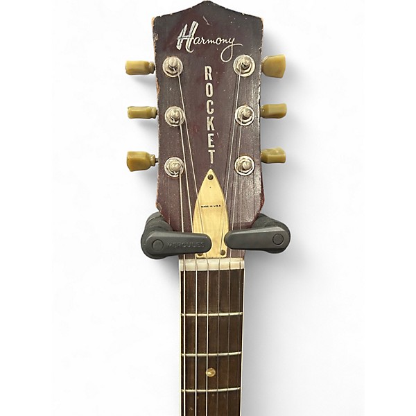 Vintage 1969 Harmony Rocket H53 Red Burst Hollow Body Electric Guitar