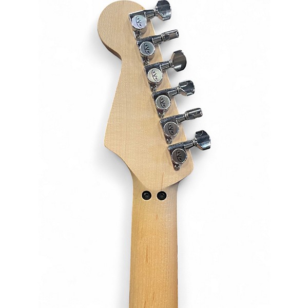 Used EVH Striped Series 5150 Red with Black and White Stripes Solid Body Electric Guitar