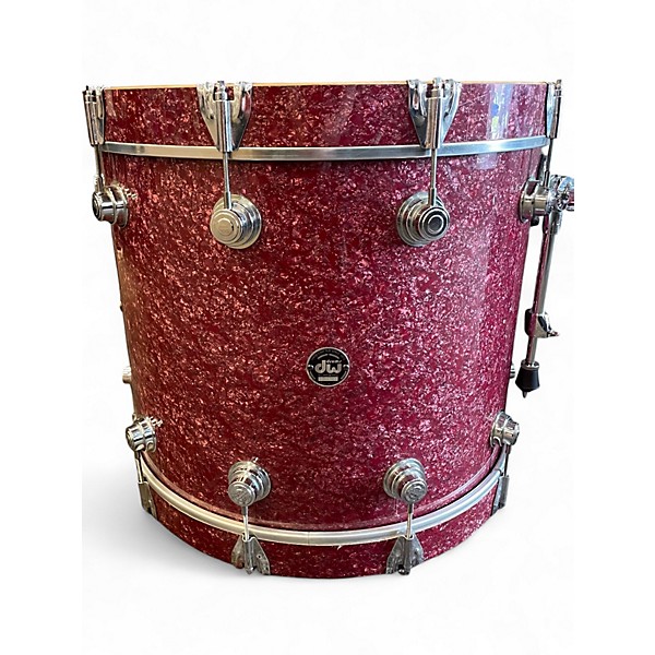 Used DW 3 Piece Collector's Series Burgundy Sparkle Drum Kit