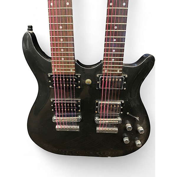 Used Carlo Robelli Double Twin Neck 6 & 7 String Gray Solid Body Electric Guitar