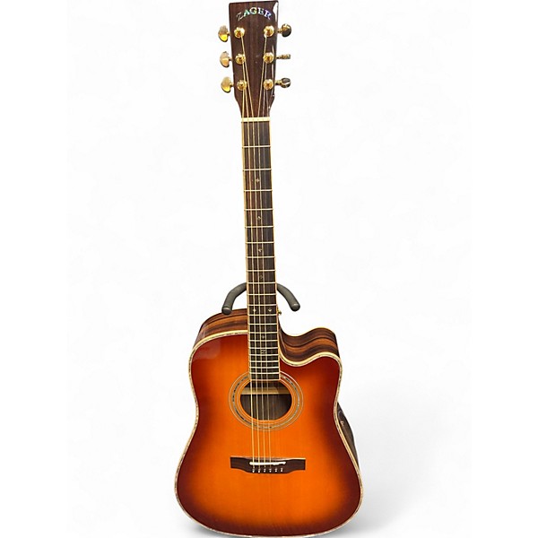 Used Zager ZAD-900CE Vintage Sunburst Acoustic Electric Guitar