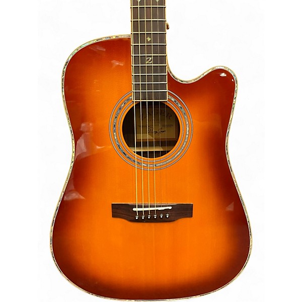 Used Zager ZAD-900CE Vintage Sunburst Acoustic Electric Guitar