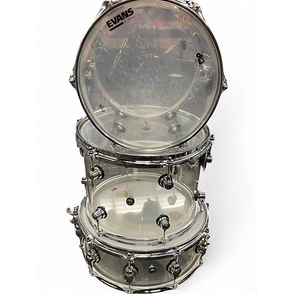 Used DW 5 Piece Performance Series Clear Drum Kit